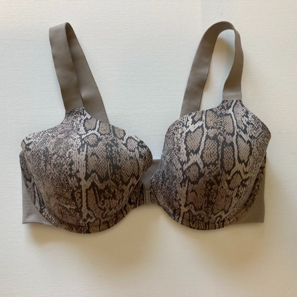 Spanx Bra-llelujah 36D Front Closure Animal Print Underwire